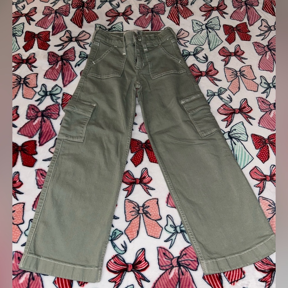 Abercrombie Kids Sage Green Wide Leg Pants